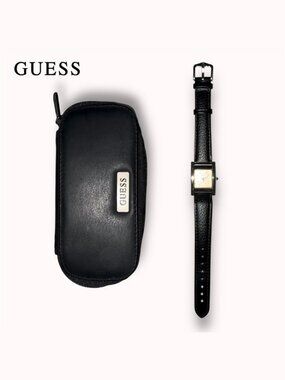 Vintage Guess quartz fashion watch + case (needs repair)